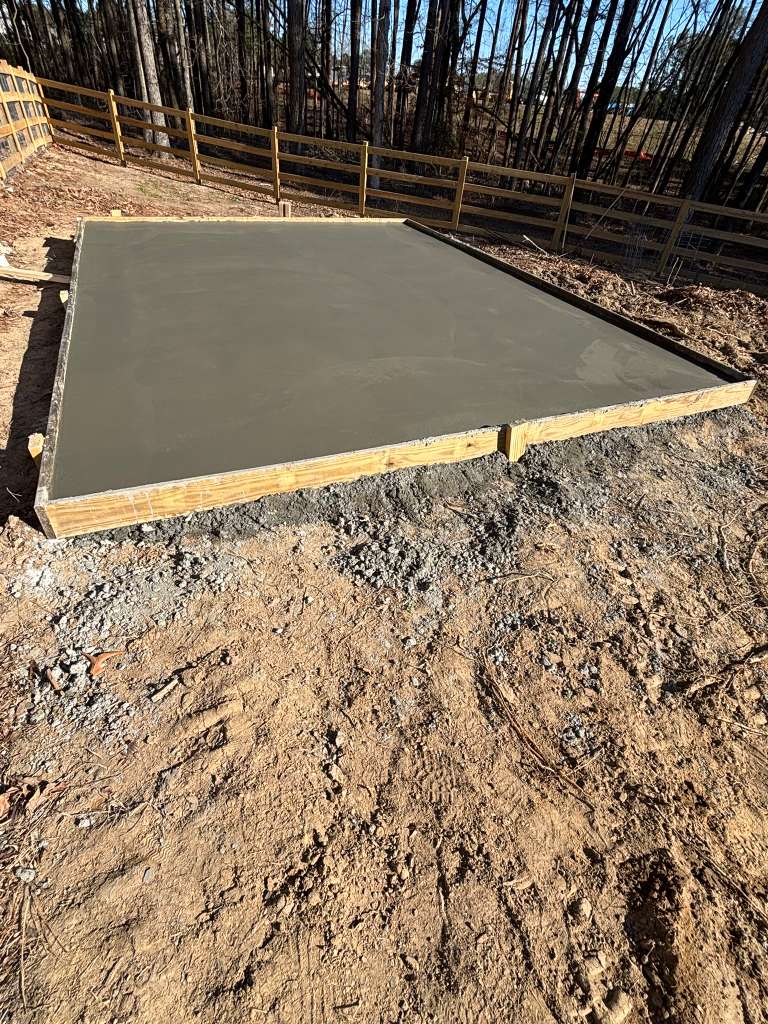 Foundation and concrete finish