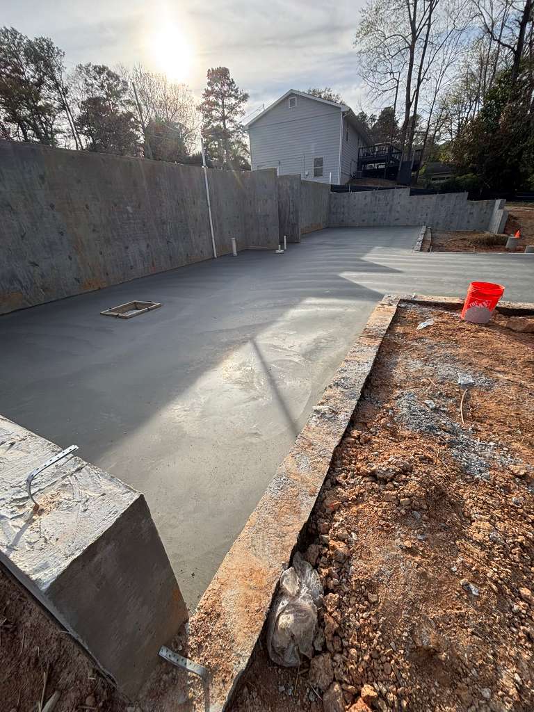 Foundation and concrete finish