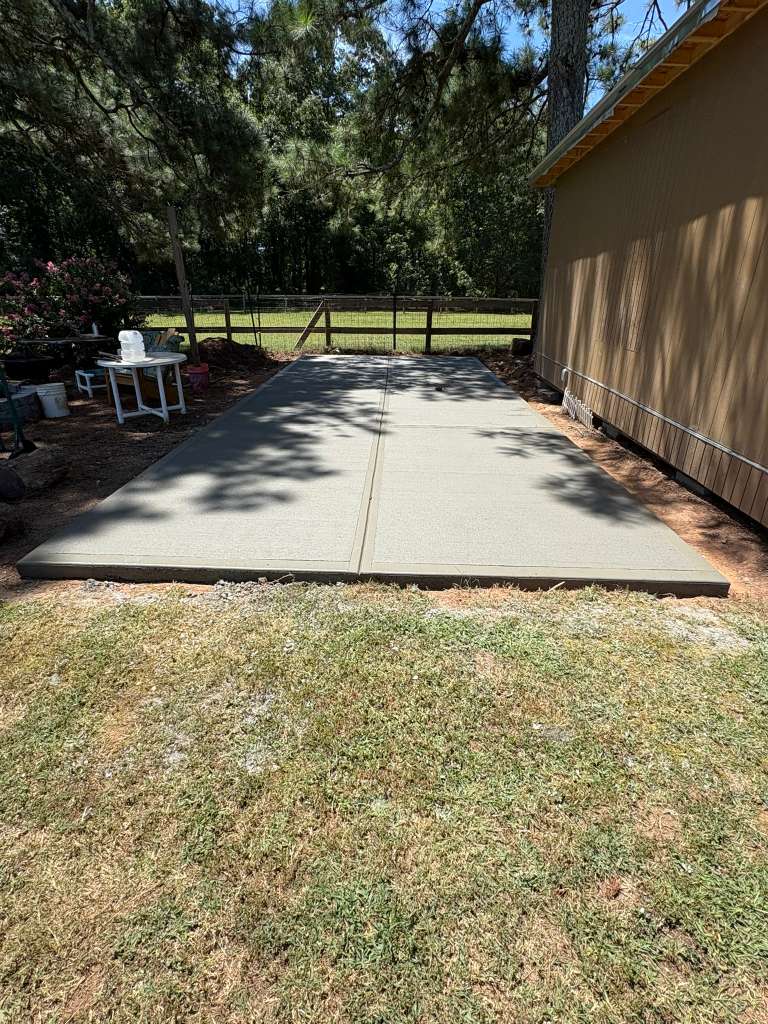 Foundation and concrete finish