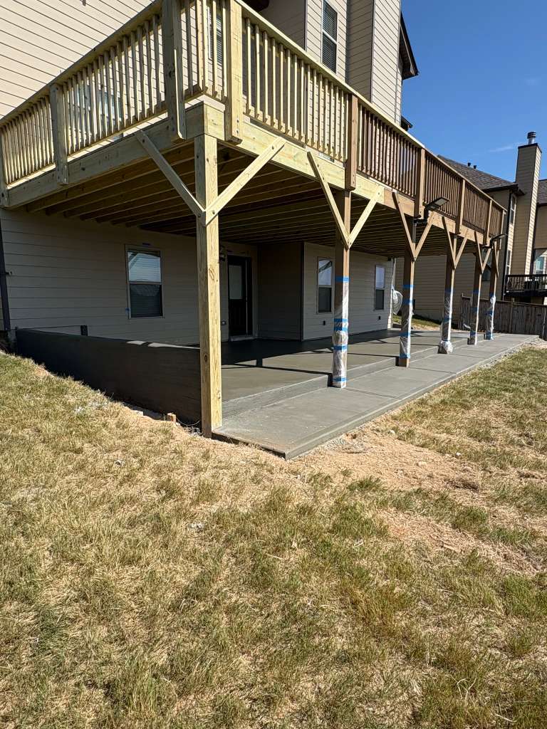 Foundation and concrete finish