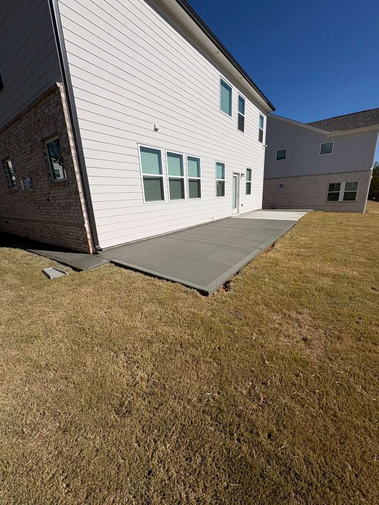 Foundation and concrete finish