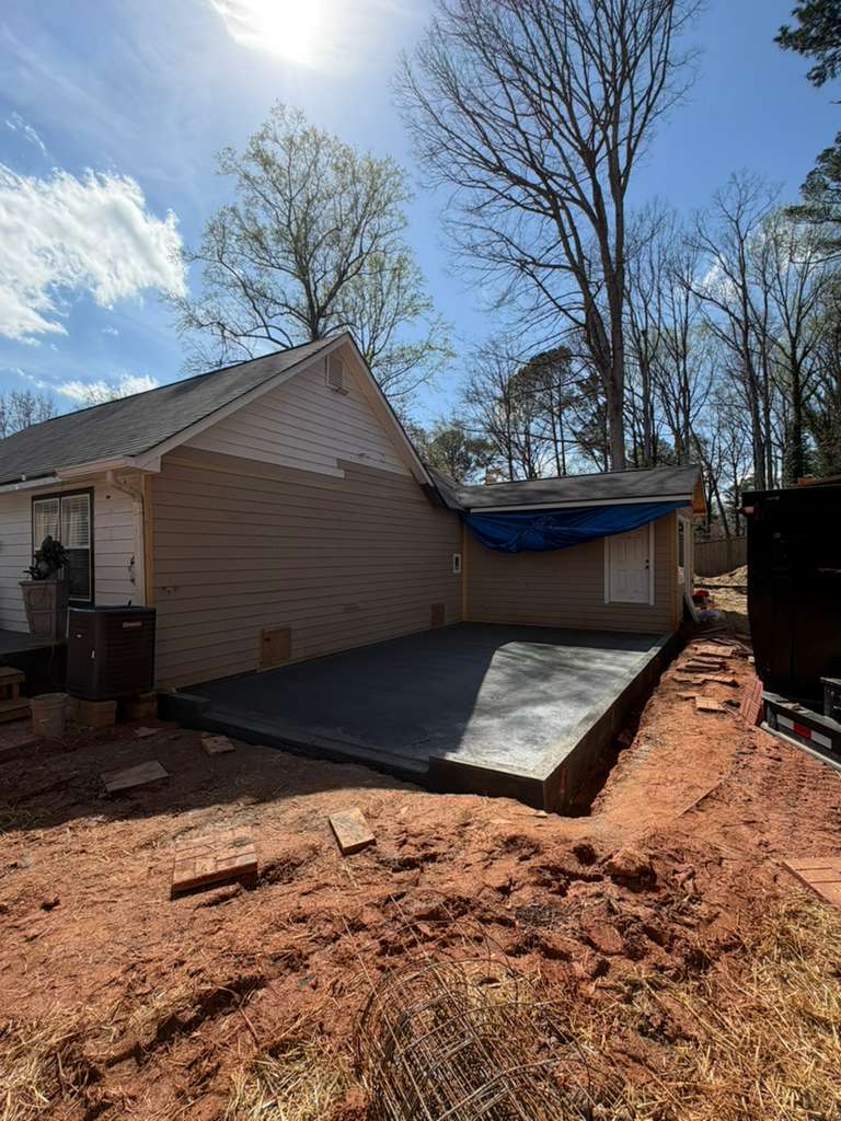 Foundation and concrete finish