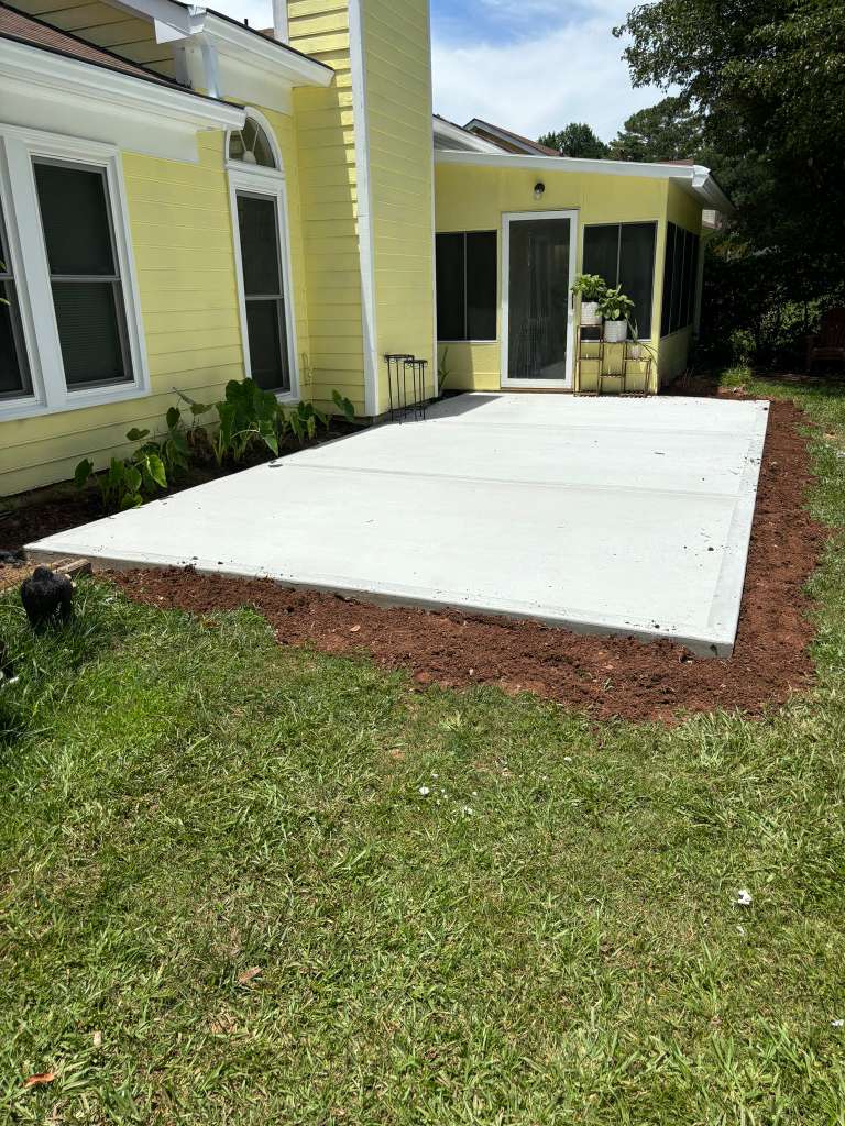 Foundation and concrete finish