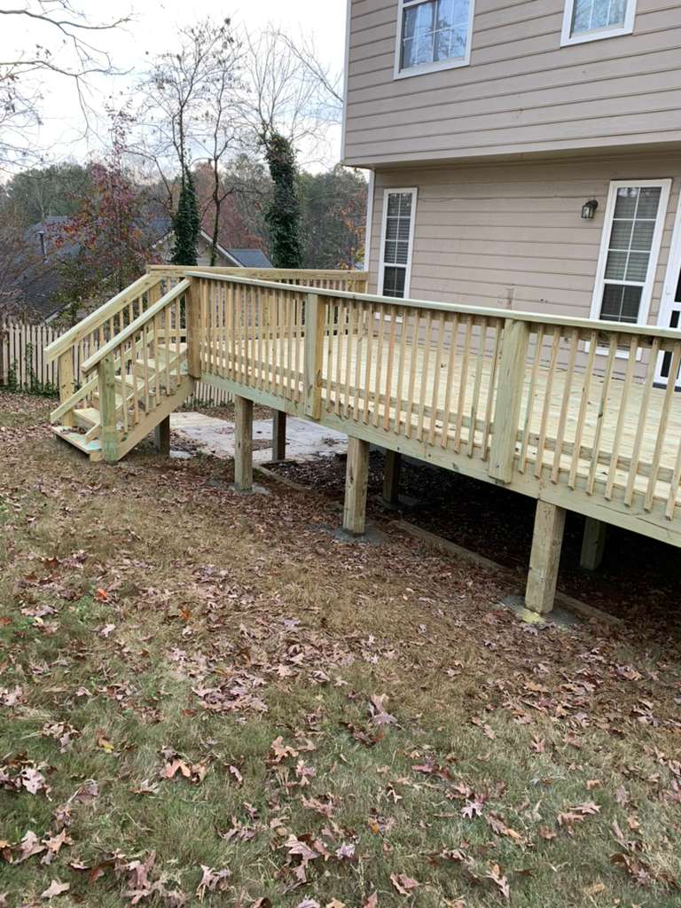 Wooden deck project overview