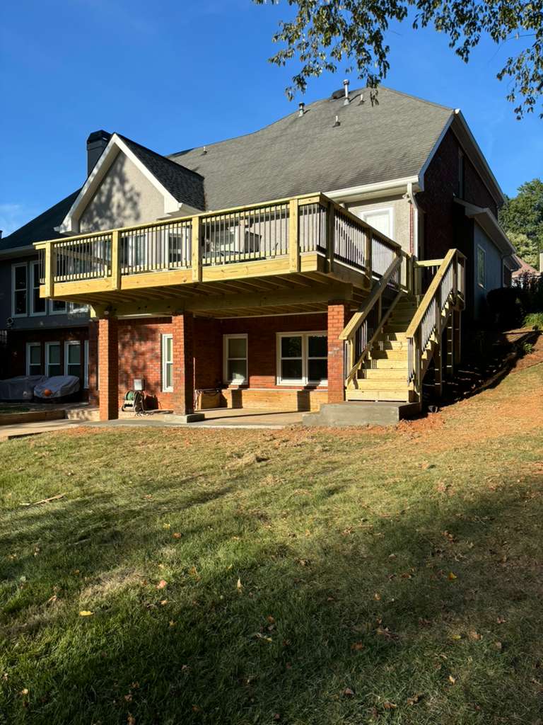 Deck stairs and railing detail